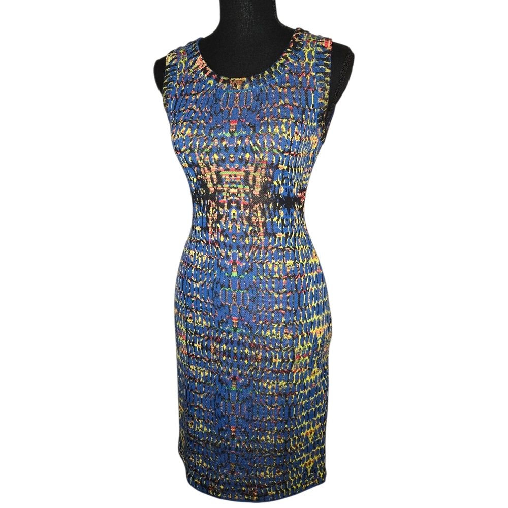 M Missoni Blue and Yellow Patterned Sleeveless Dress!